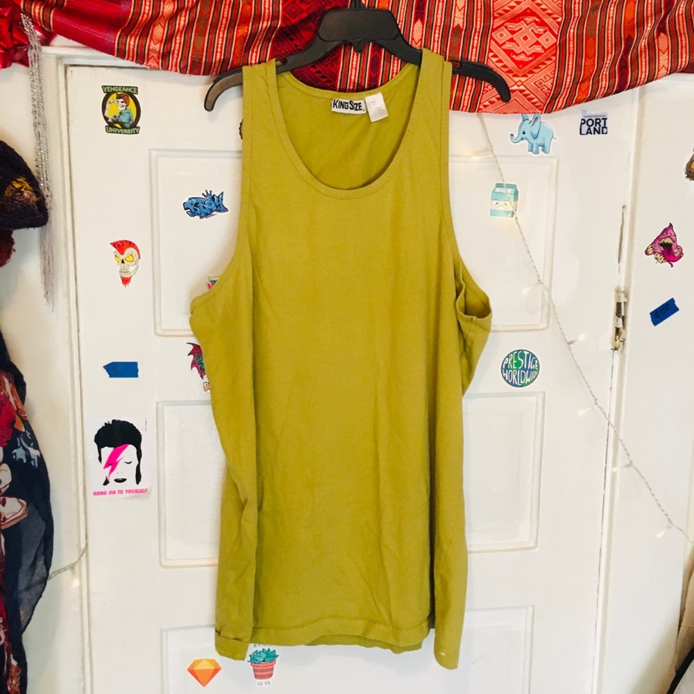 •$KiNG SiZe$• XXL men’s lime green tank-top